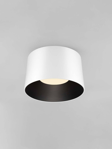 Nova Luce LED Deckenleuchte Atil 35W warmweiss 3000K Weiß Schwarz Aluminium Ø50cm 9870012