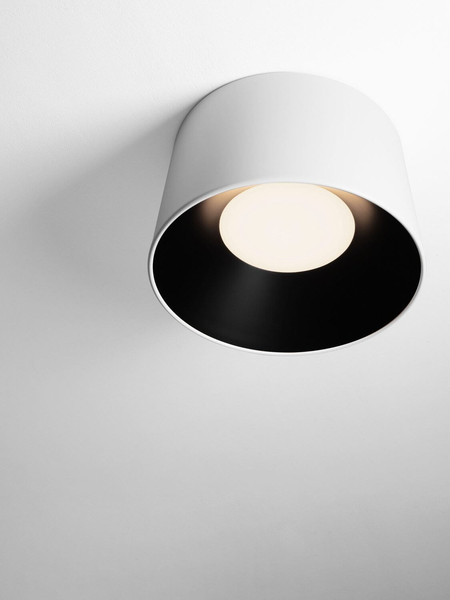 Nova Luce LED Deckenleuchte Atil 35W warmweiss 3000K Weiß Schwarz Aluminium Ø50cm 9870012