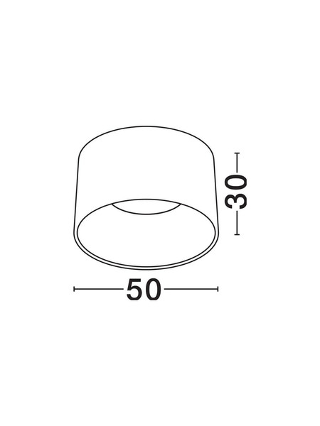 Nova Luce LED Deckenleuchte Atil 35W warmweiss 3000K Weiß Schwarz Aluminium Ø50cm 9870012