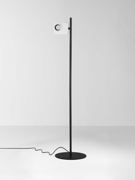 Nova Luce LED Stehleuchte Kedros schwenkbar dimmbar 9W warmweiss 3000K Weiß Stahl Aluminium 131cm 9870035