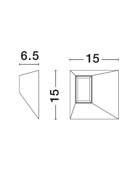 Nova Luce LED Deckenleuchte Utopia 9W warmweiss 3000K Schwarz Stahl Aluminium 15x15cm 9870040