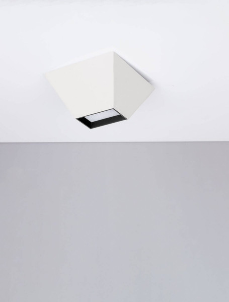 Nova Luce LED Deckenleuchte Utopia 9W warmweiss 3000K Weiß Stahl Aluminium 15x15cm 9870041