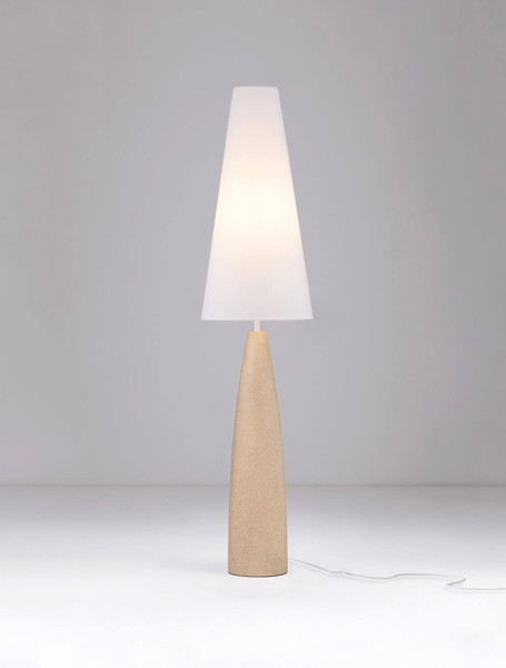 Nova Luce Stehleuchte Mizu E27 Creme Weiß Gips 130cm 9919103