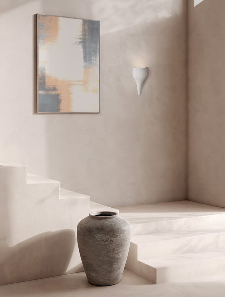 Nova Luce Wandleuchte Miso E14 Weiß Gips 38x22cm 9919106