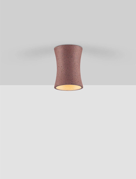 Nova Luce Deckenleuchte Pelia GU10 Rot Beton Ø8cm 9919109