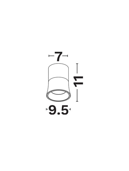 Nova Luce Deckenleuchte Aku GU10 Weiß Gips Ø9,5cm 9919110