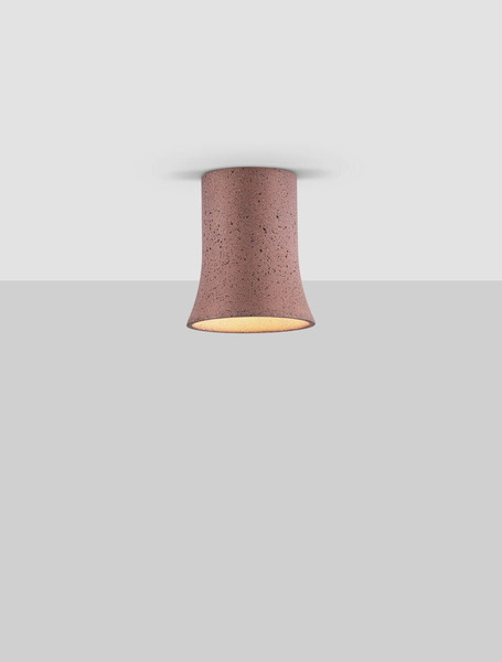 Nova Luce Deckenleuchte Aku GU10 Rot Beton Ø9,5cm 9919112