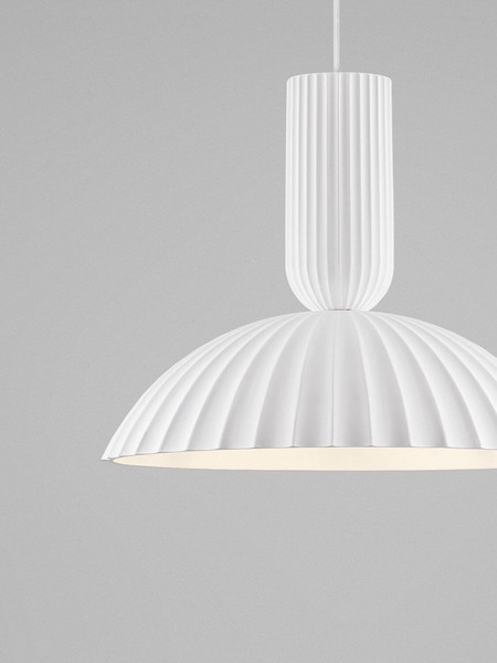 Nova Luce Pendelleuchte Ammos E27 Weiß Gips Ø50cm 9919113