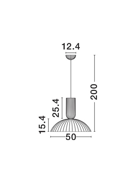 Nova Luce Pendelleuchte Ammos E27 Weiß Gips Ø50cm 9919113