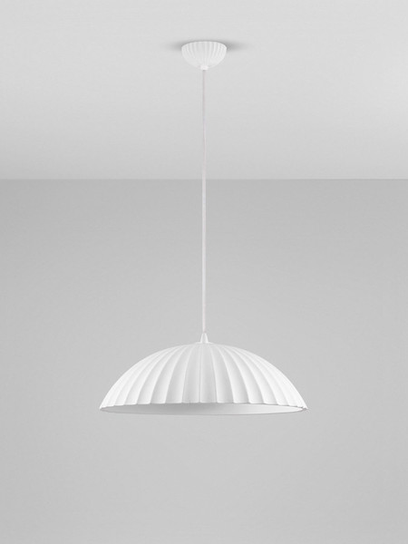 Nova Luce Pendelleuchte Ammos E27 Weiß Beton Ø50cm 9919114