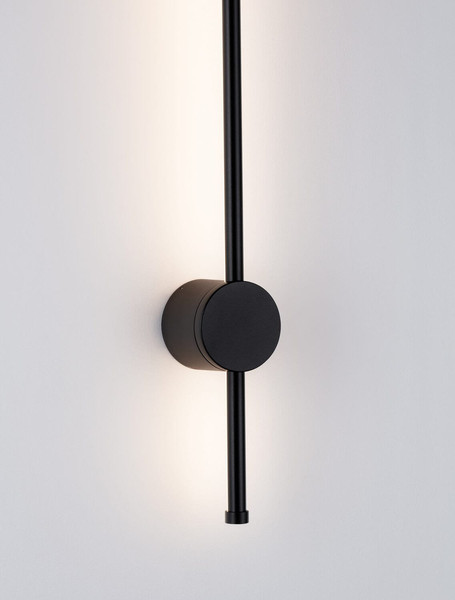 Nova Luce LED Außen-Wandleuchte Ridge 12W warmweiss 3000K IP65 salzwasserfest Schwarz Aluminium 65x8cm 9923406