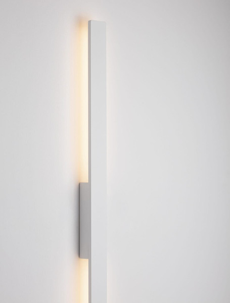 Nova Luce LED Außen-Wandleuchte Aneth 20W warmweiss 3000K IP65 salzwasserfest Weiß Aluminium 104x5cm 9923409