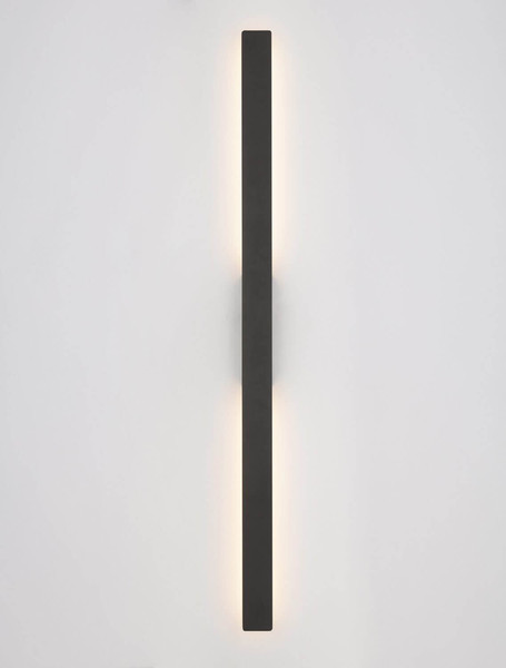 Nova Luce LED Außen-Wandleuchte Aneth 20W warmweiss 3000K IP65 salzwasserfest Schwarz Aluminium 104x5cm 9923410