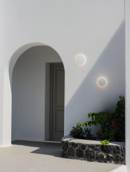 Nova Luce LED Außen-Wandleuchte Copper 7W warmweiss 3000K IP65 salzwasserfest Weiß Aluminium Ø13,5cm 9923411