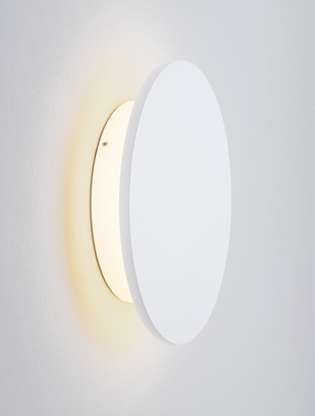 Nova Luce LED Außen-Wandleuchte Copper 12W warmweiss 3000K IP65 salzwasserfest Weiß Aluminium Ø24cm 9923415
