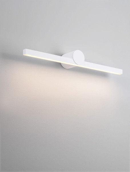 Nova Luce LED Außen-Wandleuchte Breggo 12W warmweiss 3000K IP54 Weiß Aluminium 61x10cm 9923419