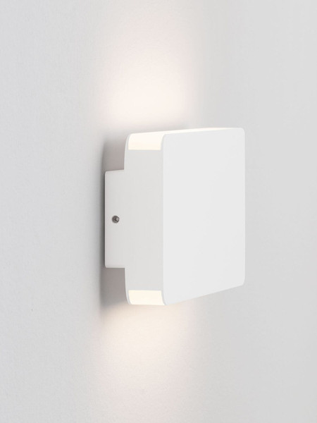 Nova Luce LED Außen-Wandleuchte Artu 10W warmweiss 3000K IP65 Weiß Aluminium 17,5x9,5cm 9971461