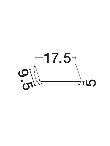 Nova Luce LED Außen-Wandleuchte Artu 10W warmweiss 3000K IP65 Weiß Aluminium 17,5x9,5cm 9971461