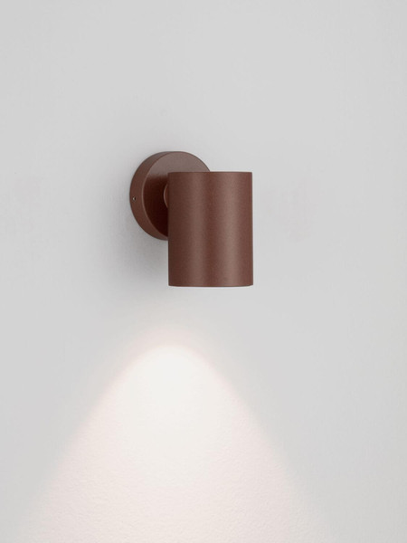 Nova Luce LED Außen-Wandleuchte Jackie 3W warmweiss 3000K IP65 salzwasserfest Cortenstahl Aluminium Ø6cm 9971464