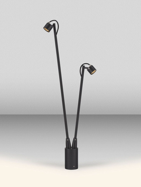 Nova Luce LED Wegeleuchte Sento schwenkbar 6W warmweiss 3000K IP65 salzwasserfest Anthrazit Aluminium 70cm 9971465