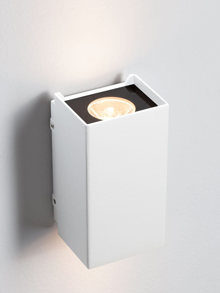 Nova Luce LED Außen-Wandleuchte Elio 6W warmweiss 3000K IP65 salzwasserfest Weiß Aluminium 13x7cm 9971471