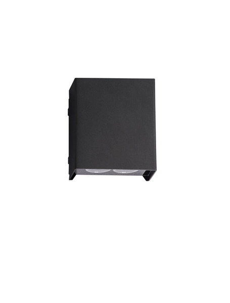 Nova Luce LED Außen-Wandleuchte Elio 12W warmweiss 3000K IP65 salzwasserfest Anthrazit Aluminium 13x11cm 9971473