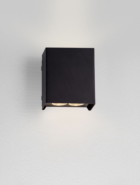 Nova Luce LED Außen-Wandleuchte Elio 12W warmweiss 3000K IP65 salzwasserfest Anthrazit Aluminium 13x11cm 9971473