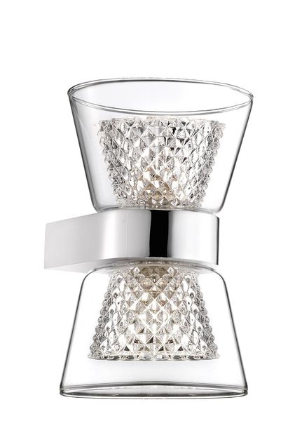 Nova Luce BOCCALE Wandleuchte G9 2-fach Chrom 12x12,6x18cm dimmbar 1300301312