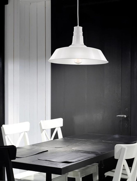 Nova Luce OSTERIA Pendelleuchte E27 Weiß 115x46cm dimmbar 420202