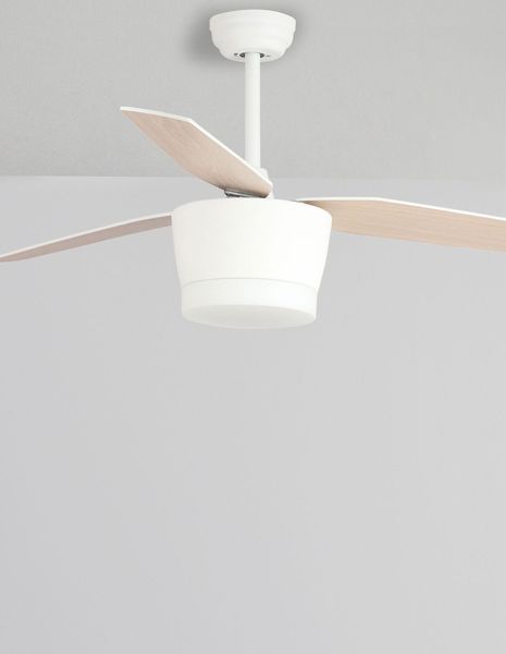 Nova Luce MONSOON LED Ventilator Weiß 18W Warmweiss 38-51x132cm 5260261