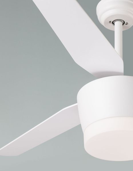 Nova Luce MONSOON LED Ventilator Weiß 18W Warmweiss 38-51x132cm 5260261