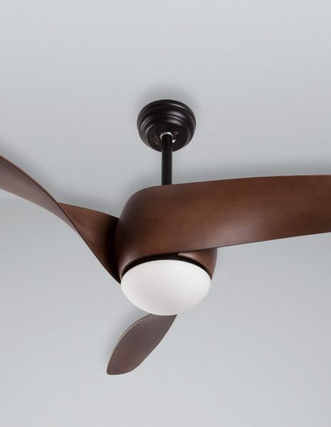 Nova Luce BREEZE LED Ventilator Schwarz 18W Warmweiss 45-58x132cm 5267611