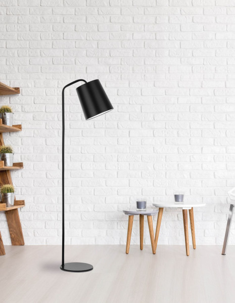 Nova Luce STABILE Stehlampe E27 Schwarz 188x30cm 549603