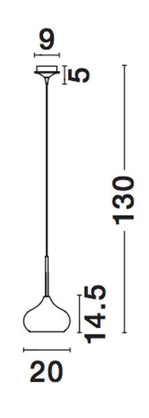 Nova Luce CIOTO Pendelleuchte E14 Schwarz 130x20cm dimmbar 5704803