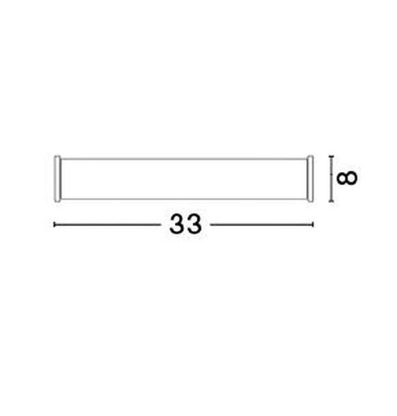 Nova Luce POLO Wandleuchte E14 2-fach Weiß IP44 33x4x8cm dimmbar 602202