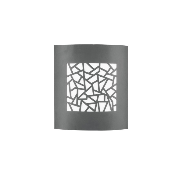 Nova Luce ZENITH Wandleuchte E27 Grau 12W IP44 23x9,5x26,4cm dimmbar 713212