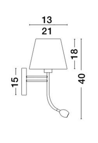 Nova Luce VALENCIA Wandleuchte LED&E27 2-fach Weiß 3W Warmweiss 21x25,5x40cm 8127401