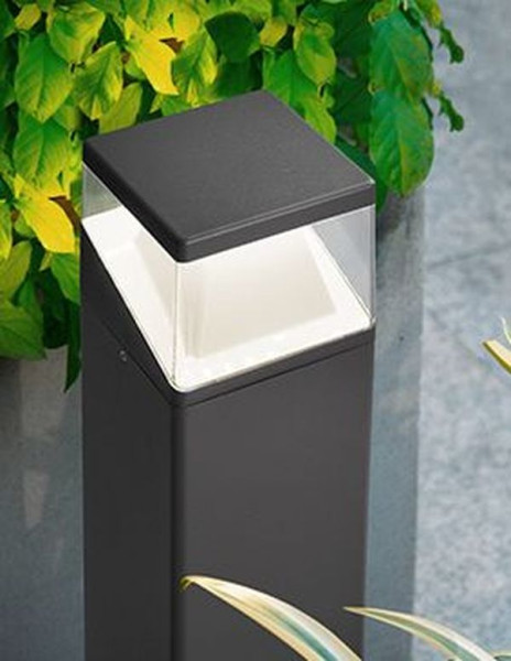 Nova Luce LOCK LED Pollerleuchte Grau 12W IP54 13,5x13,5x50cm 813104