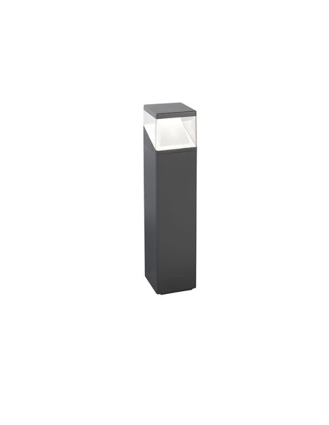 Nova Luce LOCK LED Pollerleuchte Grau 12W IP54 13,5x13,5x50cm 813104