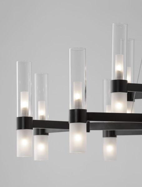 Nova Luce CENTURY Pendelleuchte G9 30-fach Schwarz 210x120cm dimmbar 9006053