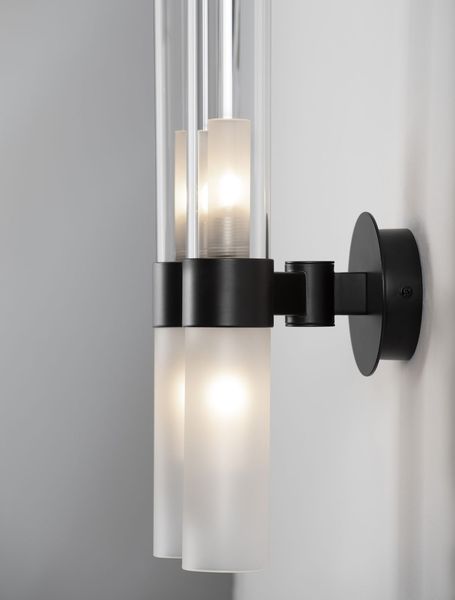 Nova Luce CENTURY Wandleuchte G9 4-fach Schwarz 17,5x15x46,5cm dimmbar 9006055