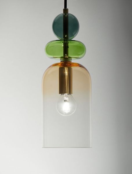 Nova Luce MURANO Pendelleuchte E14 Gold 184x10,8cm dimmbar 9009235