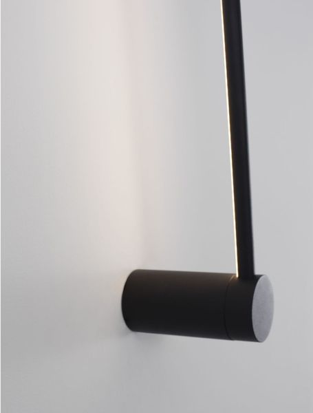 Nova Luce SYNTHESI LED Wandleuchte Schwarz 17W Warmweiss 6x10x60cm 9009322