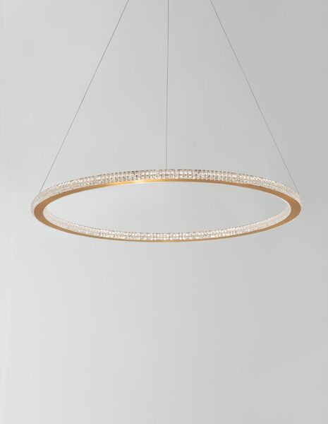 Nova Luce CILION LED Pendelleuchte Messing 43W Warmweiss 150x60cm dimmbar 9011138