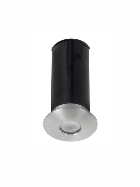 Nova Luce BANG LED Bodeneinbauleuchte Nickel 1W IP67 Warmweiss 3,7x3,7x5,3cm 9019212