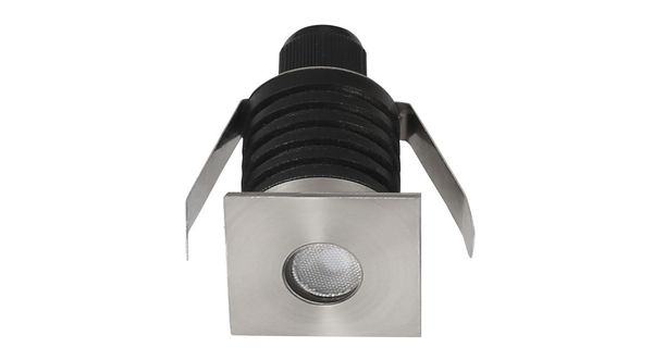 Nova Luce BANG LED Bodeneinbauleuchte Nickel 1W IP67 Warmweiss 3,7x3,7x5,3cm 9019213