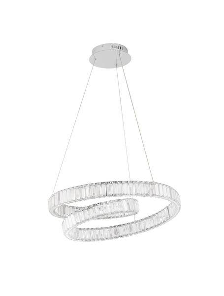 Nova Luce CONCETO LED Pendelleuchte Chrom 50W Neutralweiss 120x60cm dimmbar 9019720