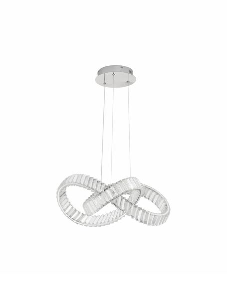 Nova Luce CONCETO LED Pendelleuchte Chrom 49W Neutralweiss 120x60cm dimmbar 9019723