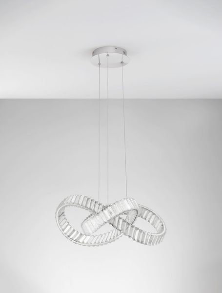 Nova Luce CONCETO LED Pendelleuchte Chrom 49W Neutralweiss 120x60cm dimmbar 9019723
