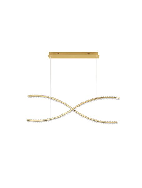 Nova Luce AURELIA LED Pendelleuchte Gold 95W Neutralweiss 120x16x150cm dimmbar 9019724